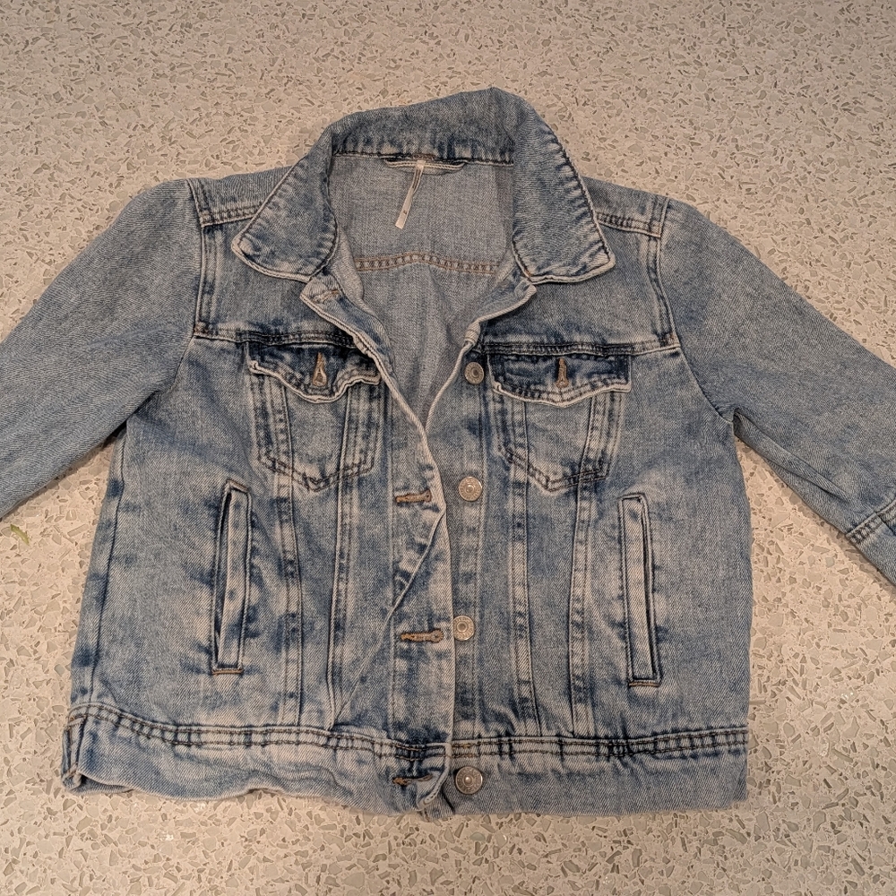 Free People Light Blue  Jean Jacket